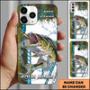Maxcorners Fishing Phone Case Lure Strike Action Sport Style Personalized Name 3D Phone Case (10 Fish Species)