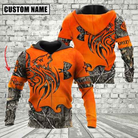 Maxcorners Custom Name Orange Coyote Hunting Apparels