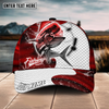 Maxcorners Fishing Red Dark Pattern Sport Pattern Personalized Name 3D Cap (11 Breeds)