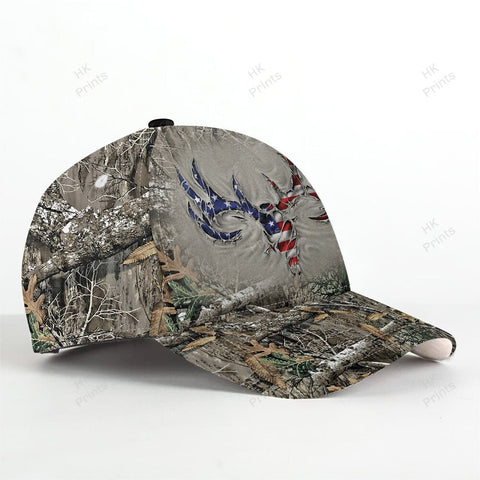 Maxcorners Ripped Deer American Flag Camouflage Hunting Apparels