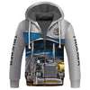 Maxcorners Grey 3D Truckers Shirt Truck Driver Shirts Trucker 3D Hoodie Tshirt