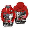 Maxcorners Ride With Pride Trucker 3D All Over Printed Hoodie