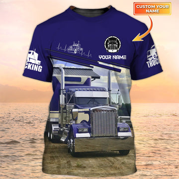 Maxcorners I'm Don't Stop, Trucker Tshirts, Big Truck T Shirts, Truck Driver Blue Custom Tshirt
