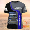 Maxcorners I Am A Trucker Shirt, Trucker Tshirts, Big Truck T Shirts, Truck Driver Custom T-Shirt