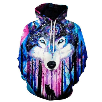 Maxcorners Wolf Pink Blue Line