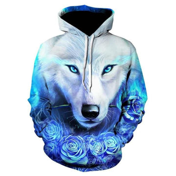 Maxcorners Wolf Blue Flower
