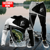 BASS FISHING JUMPING FISHING CUSTOM NAME COMBO HOODIE SWEATPANTS