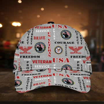 Maxcorners Honor Defend Freedom U.S Veteran Multiservice Premium Cap