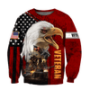 Maxcorners US Veteran - All Over Printed U.S Veteran Red Unisex