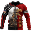 Maxcorners US Veteran - All Over Printed U.S Veteran Red Unisex