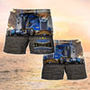 Maxcorners Truckers Never Without, Trucker Tshirts, Trucker Men Beach Shorts, Tshirt And Board Shorts