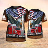 Maxcorners Eagle Truck Flag American Tshirts, Trucker Tshirts, Trucker Men Beach Shorts, Tshirt And Board Shorts