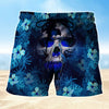 Maxcorners Skull Blue Mens Board Shorts