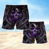 Maxcorners Skull Purple Mens Board Shorts