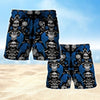 Maxcorners Blue Skull Lover Mens Board Shorts