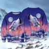 Maxcorners Purple Wolf Painting