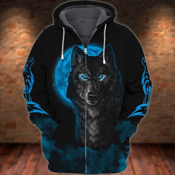 Maxcorners Wolf Blue Eyes Shirt