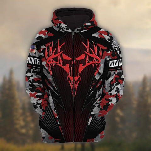 Maxcorners Personalized Name The Best Deer Hunting Hoodie & Zip Hoodie Camo Style 3D Multicolor