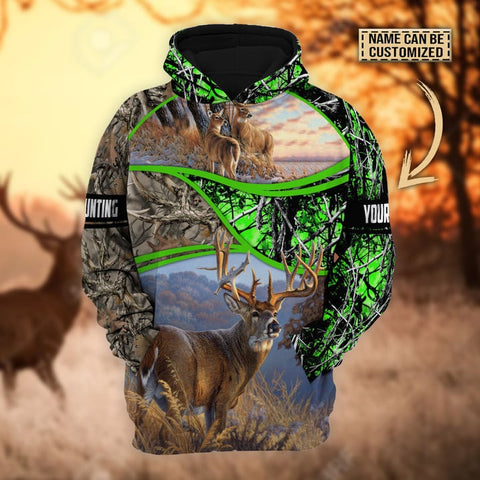 Maxcorners Personalized The Premium Deer Hunting Hoodie & Zip Hoodie 3D Multicolor