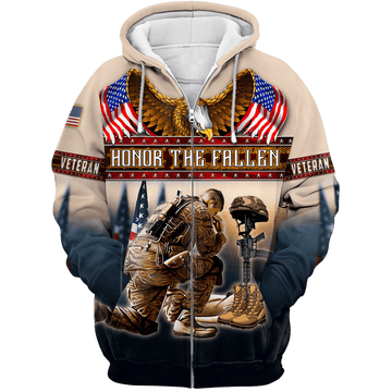 Maxcorners US Veteran - Us Veteran - Honor The Fallen Beige Shirt