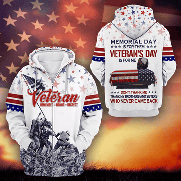 Maxcorners US Veteran - Remember - Honor - Respect - Veterans Day - Unisex
