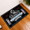 Maxcorners Personalized Name & Year Barber Shop Navy Doormat