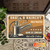 Maxcorners Barber Shop Real Men's Style Of The Century Personalized Doormat