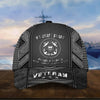 Maxcorners Unique Metal Camo US Veteran Cap
