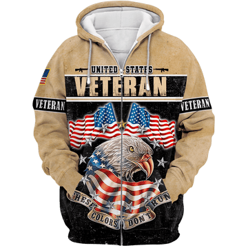 Maxcorners US Veteran - These Color Don't Run Unisex Shirts