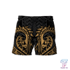 Maxcorners Samoa Polynesian Hoodie Gold Turtle Flowing