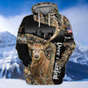 Maxcorners Deer Hunting America Flag Hoodie SO