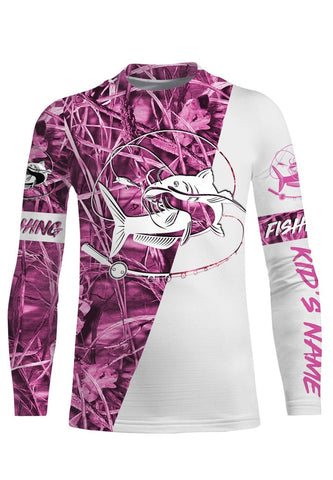 Maxcorners Catfish Personalized Fishing Tattoo Pink Camo