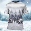Maxcorners 3D Wolf and Snow Shirts