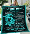 Maxcorners Mother's Day Dolphin To My Mom From Daughter 3D Over Printed Blanket