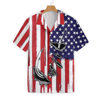 MAXCORNERS FISH HOOK AMERICAN FLAG 3D  HM - HOODIE