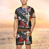 Maxcorners Eagle Truck Flag American Tshirts, Trucker Tshirts, Trucker Men Beach Shorts, Tshirt And Board Shorts