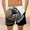 Maxcorners Trucker Men's Swim Trunks, Trucker Shorts, Truck Shorts