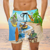 Maxcorners Skull Relaxing On The Beach Summer Mens Board Shorts