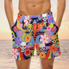 Maxcorners Sugar Flower Skull Mens Board Shorts