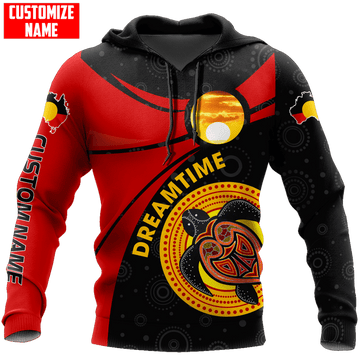 Maxcorners Aboriginal Turtle Dreamtime Red Sun Custom Name Shirts
