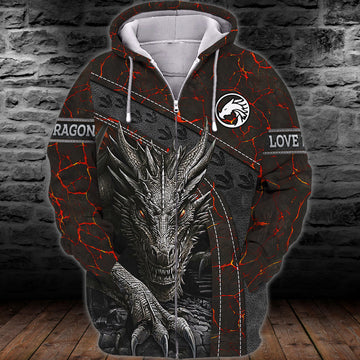 Maxcorners Flame Dragon 3D Full Print Shirts SO2612