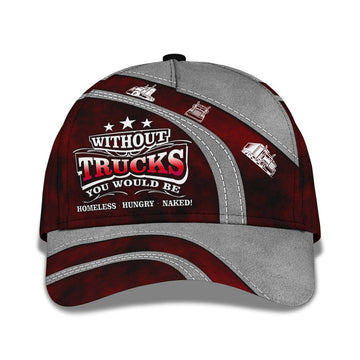 Maxcorners Ride With Pride Dark Red Big Truck Classic Cap