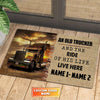 Maxcorners An Old Trucker 3D All Over Printed Pattern Personalized Name Doormat