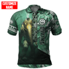 Maxcorners Scuba Diving Green Classic Customized Name All Over Printed Shirt