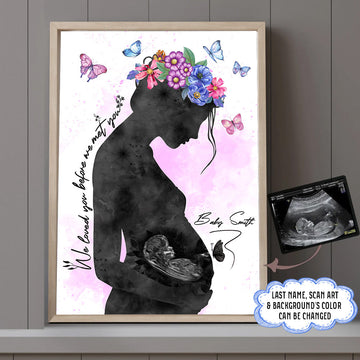Maxcorners Personalized We Loved You Before We Met You, Baby Scan Gift Framed, Ultrasound Scan Photo, Pregnancy Gift, Mother's Day Gift