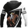 Maxcorners Men Hoodie Black White Personalized Name