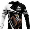 Maxcorners Men Hoodie Black White Personalized Name