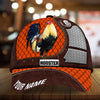 Maxcorners Multicolor Rooster Metal Customized Name Cap