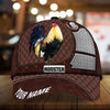 Maxcorners Multicolor Rooster Metal Customized Name Cap