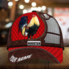 Maxcorners Premium Metal Rooster 3D Multicolor Personalized Cap
